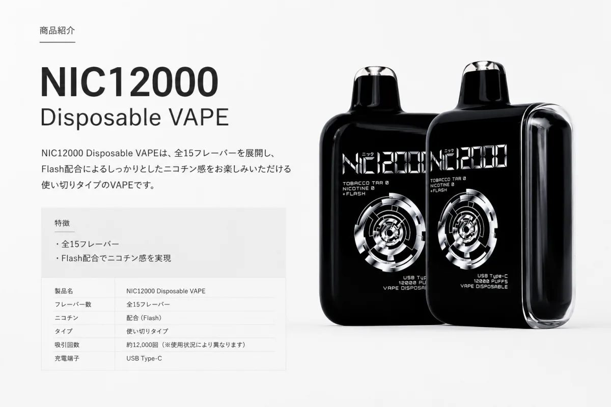 NIC12000 Disposable VAPE